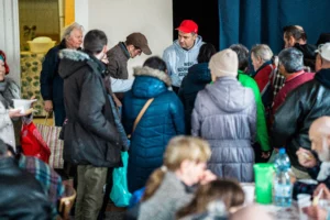 Ételosztás Márki-Zay Péter Hódmezővásárhely